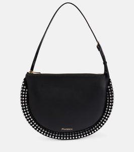 JW Anderson Bumper leather and crystal-embellished shoulder bag