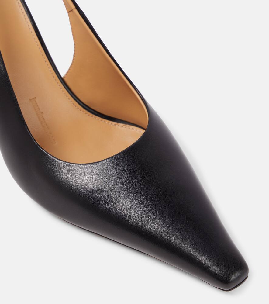 JW Anderson Chain Heel leather slingback pumps