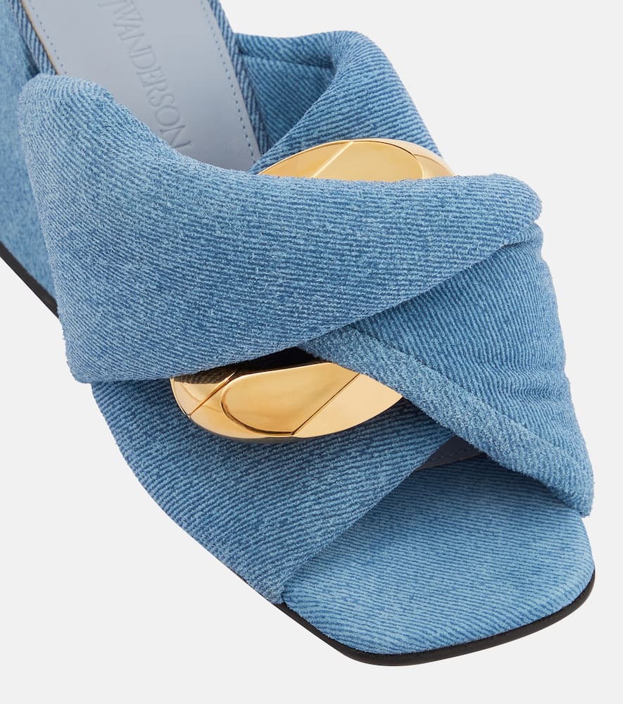 JW Anderson Chain and twist denim mules