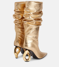 JW Anderson Chain leather knee-high boots
