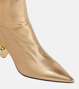 JW Anderson Chain leather knee-high boots