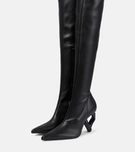 JW Anderson Chain over-the-knee leather boots