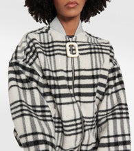 JW Anderson Checked wool-blend bomber jacket