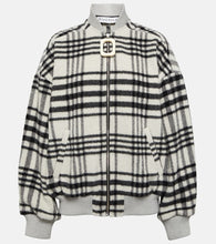 JW Anderson Checked wool-blend bomber jacket