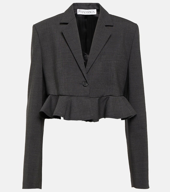 JW Anderson Cropped wool-blend blazer