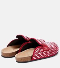 JW Anderson Crystal-embellished leather mules