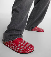 JW Anderson Crystal-embellished leather mules