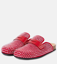 JW Anderson Crystal-embellished leather mules