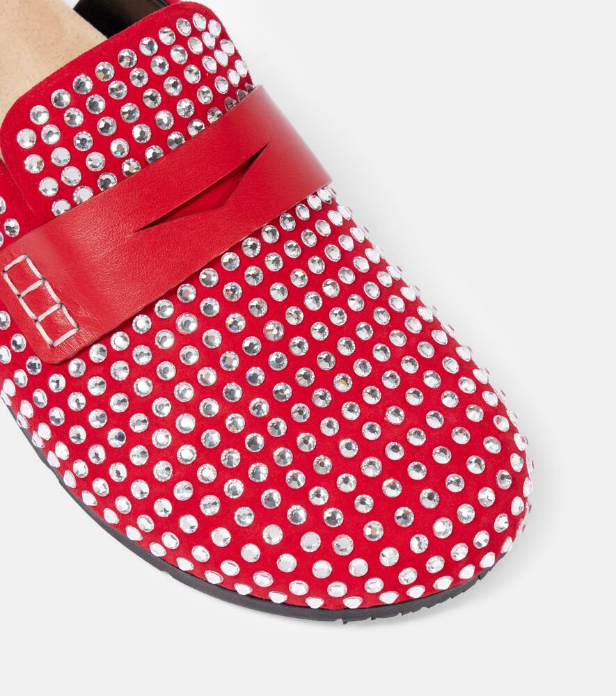 JW Anderson Crystal-embellished leather mules