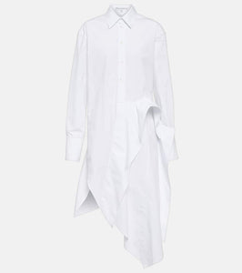 JW Anderson Deconstructed cotton poplin shirt dress