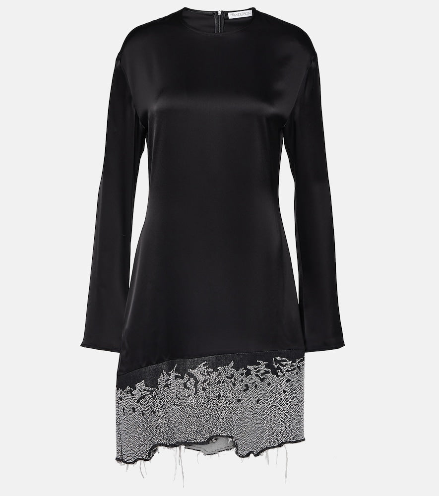JW Anderson Deconstructed satin minidress. JW Anderson 解构缎面迷你连衣裙
