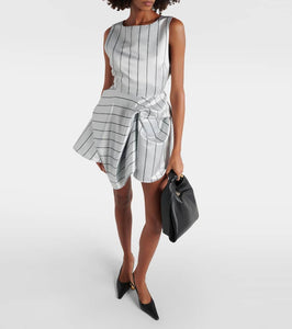 JW Anderson Draped striped minidress