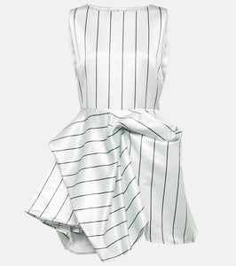 JW Anderson Draped striped minidress