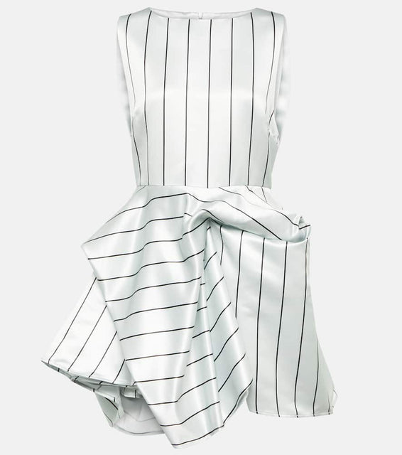 JW Anderson Draped striped minidress