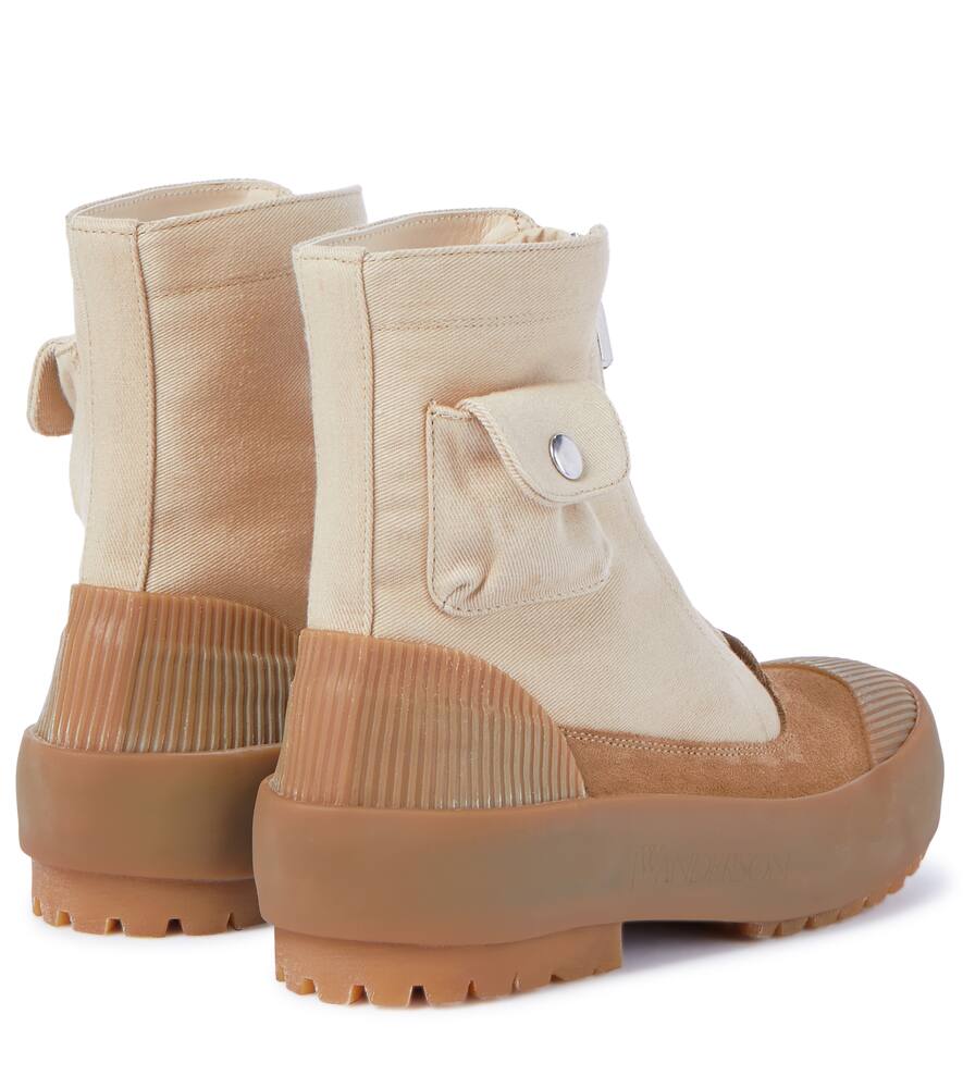 JW Anderson Duck suede-trimmed ankle boots