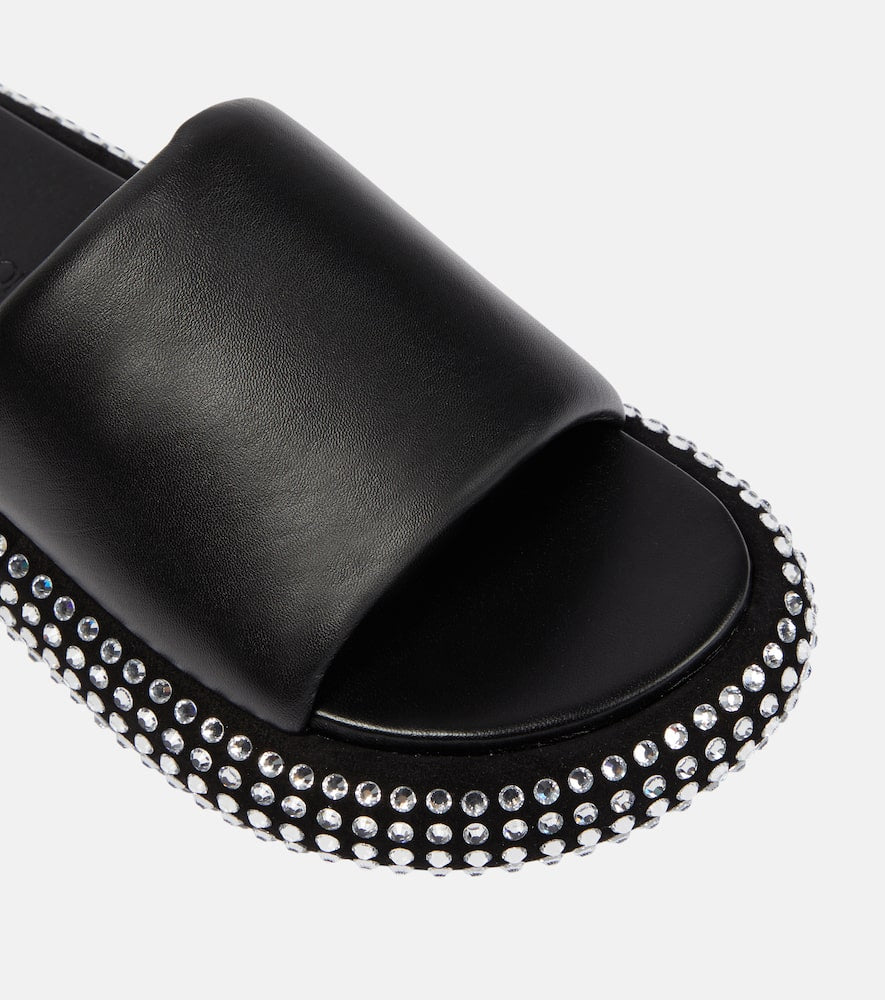 JW Anderson Embellished leather platform sandals