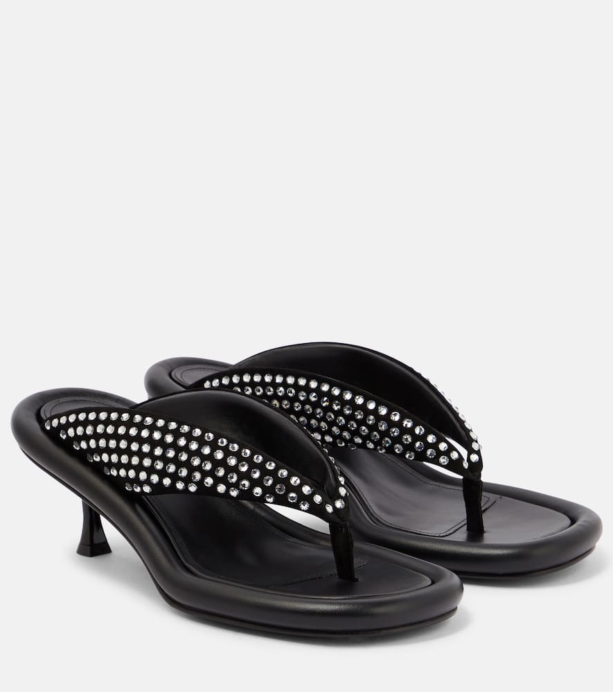 JW Anderson Embellished leather sandals