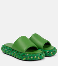 JW Anderson Embellished leather slides - JW Anderson 缀饰皮革拖鞋