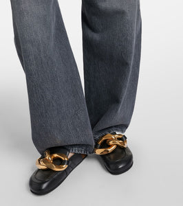 JW Anderson Embellished leather slippers