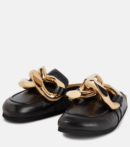 JW Anderson Embellished leather slippers