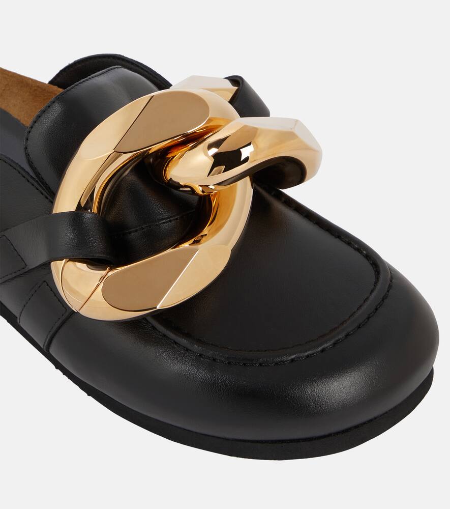 JW Anderson Embellished leather slippers