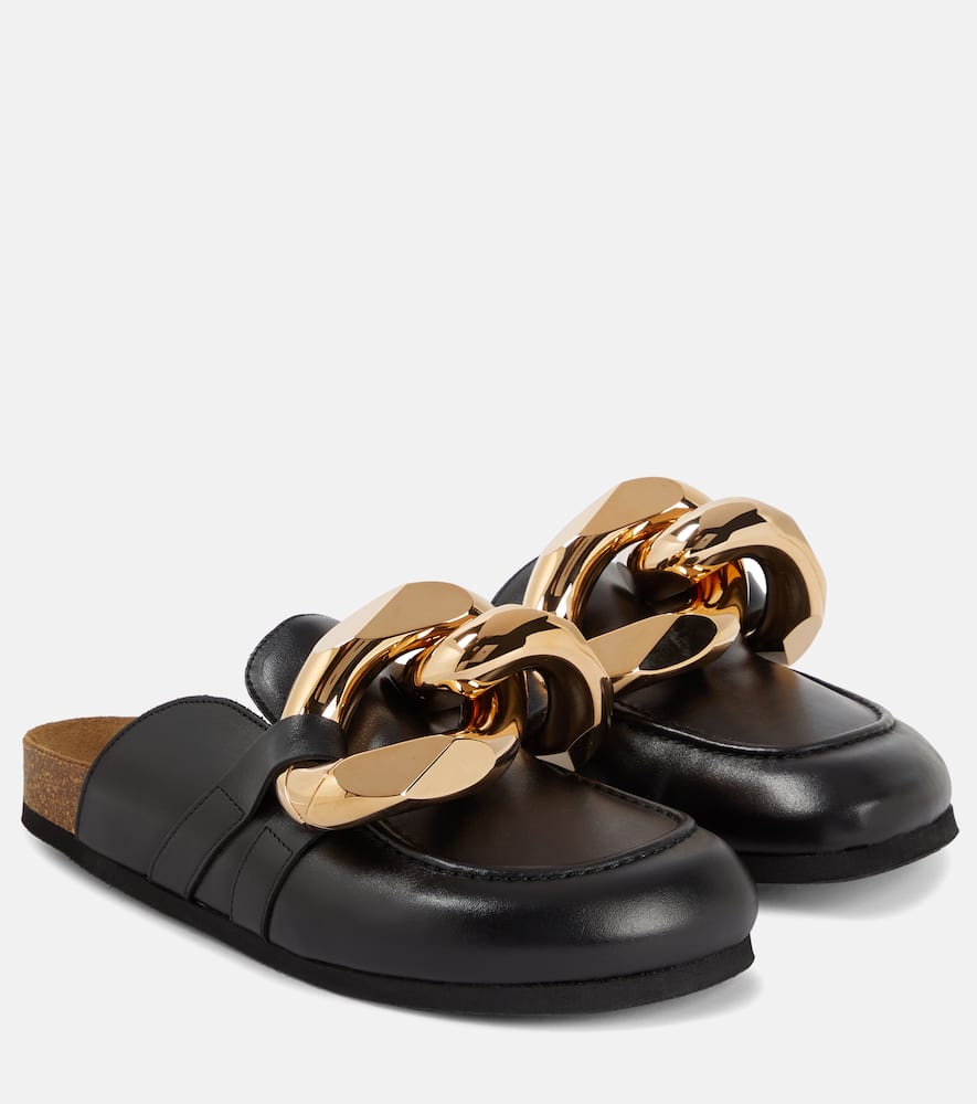 JW Anderson Embellished leather slippers