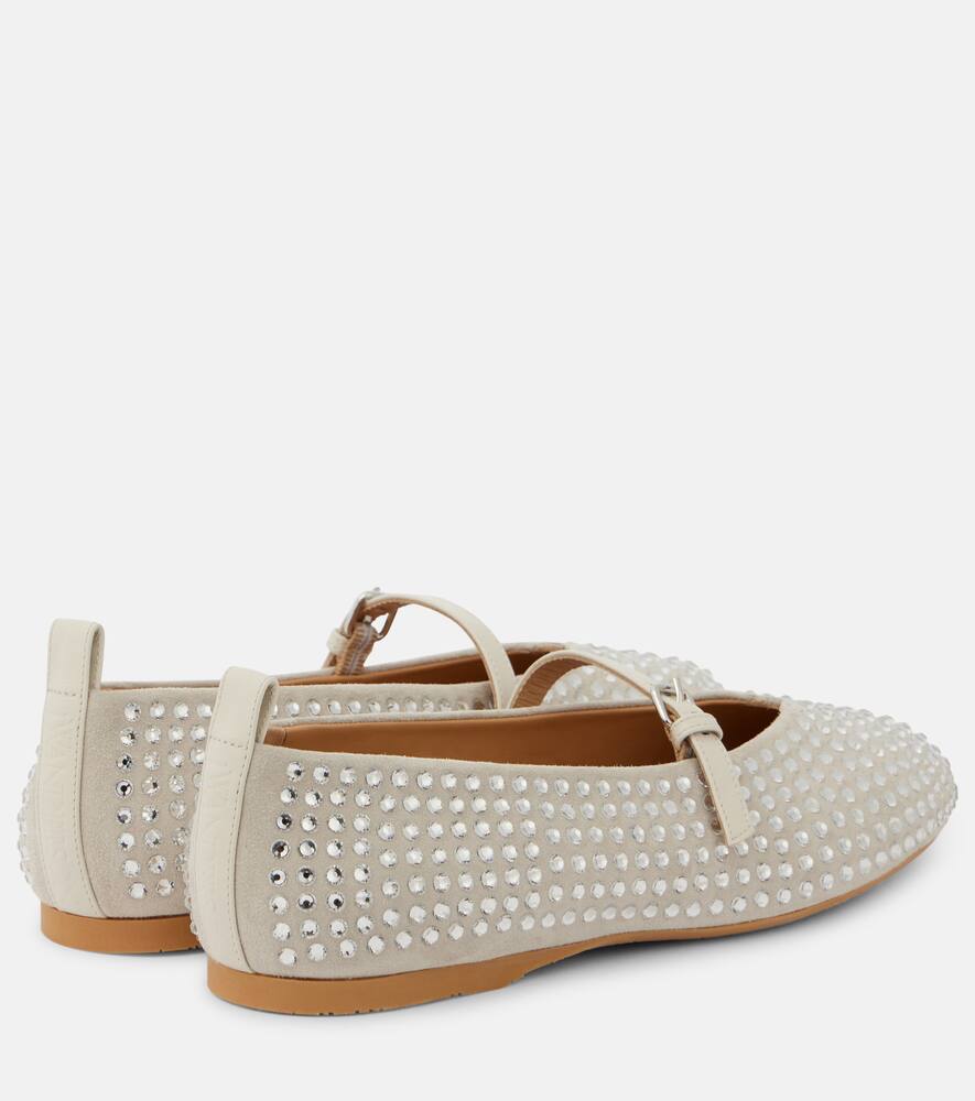 JW Anderson Embellished suede ballet flats