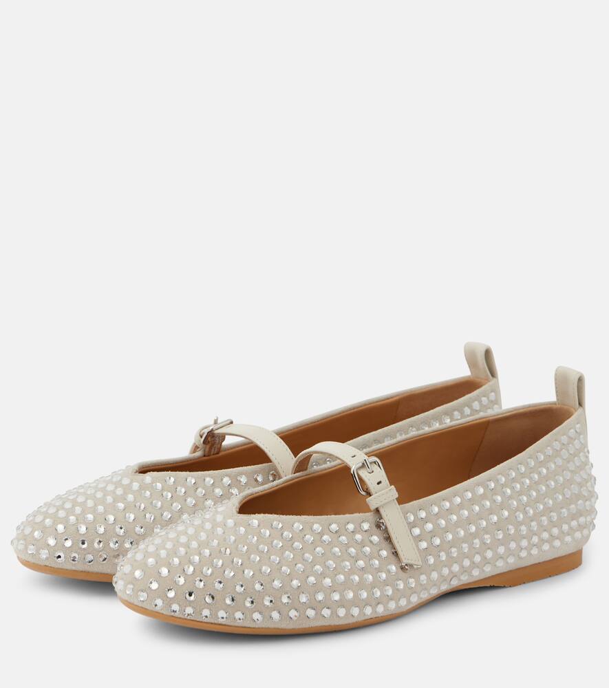 JW Anderson Embellished suede ballet flats