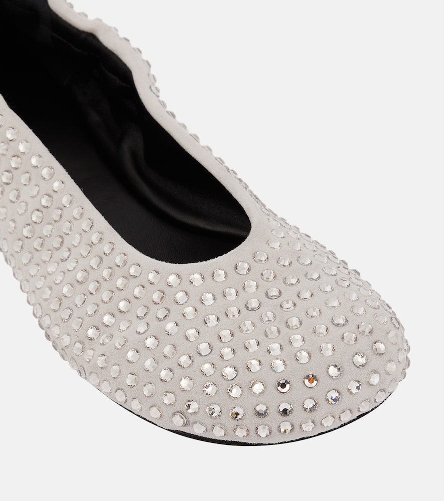 JW Anderson Embellished suede ballet flats