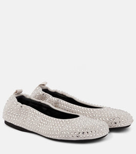 JW Anderson Embellished suede ballet flats