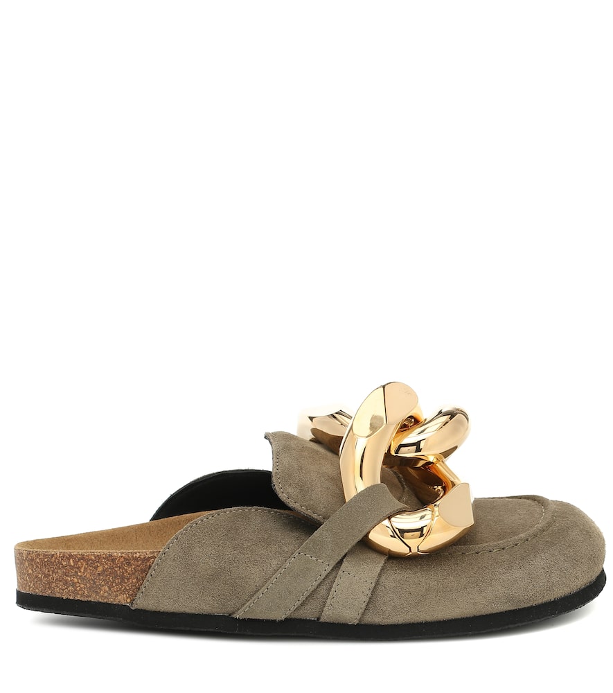 JW Anderson Embellished suede slippers