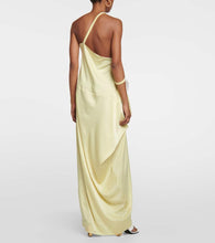 JW Anderson Lace-trimmed satin maxi dress