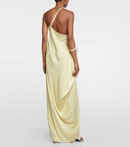 JW Anderson Lace-trimmed satin maxi dress
