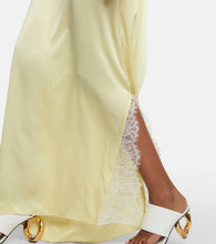 JW Anderson Lace-trimmed satin maxi dress