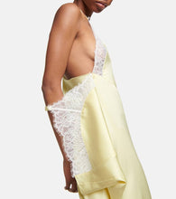 JW Anderson Lace-trimmed satin maxi dress