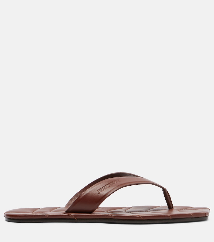 JW Anderson Leaf leather thong sandals