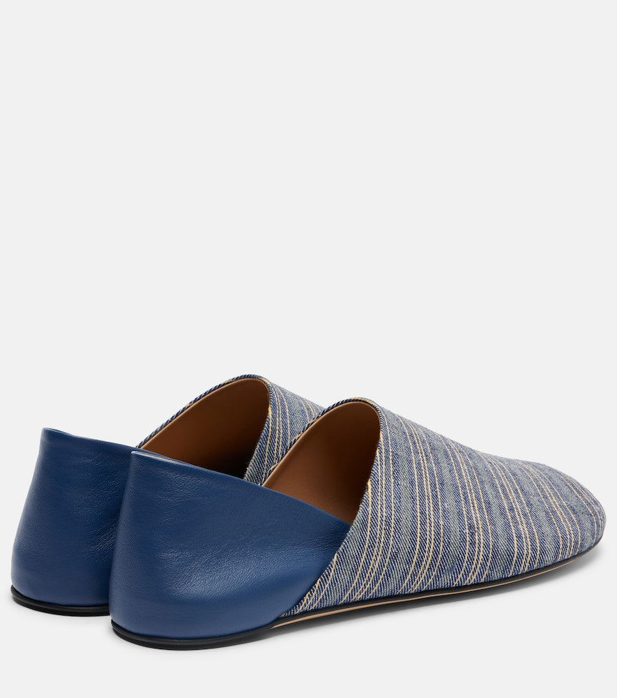 JW Anderson Leather-trimmed slip-on shoes