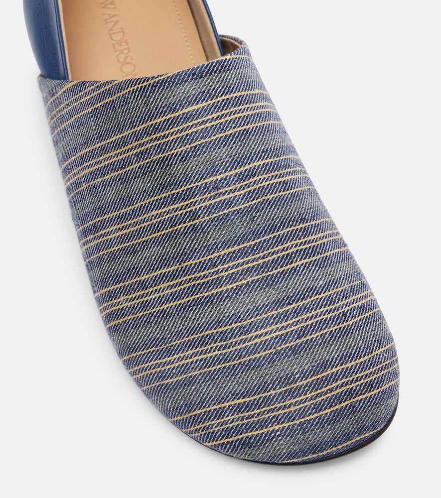 JW Anderson Leather-trimmed slip-on shoes