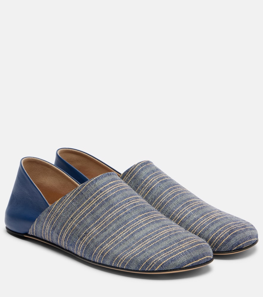 JW Anderson Leather-trimmed slip-on shoes