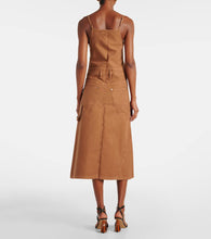 JW Anderson Logo asymmetric cotton midi dress