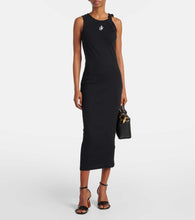JW Anderson Logo embroidery cotton jersey maxi dress