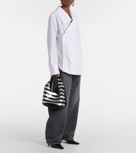 JW Anderson Mini striped sequined tote bag