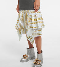 JW Anderson Ribbed-knit cotton and satin midi dress