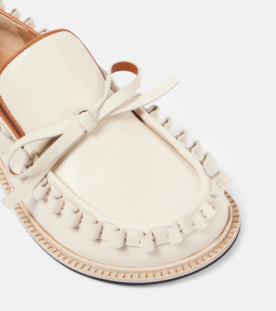 JW Anderson Ruffled leather moccasins
