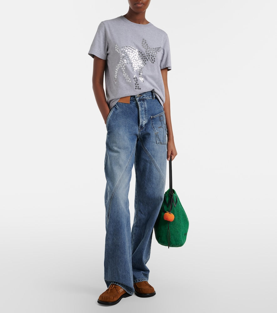 JW Anderson Ruffled suede boat shoes
