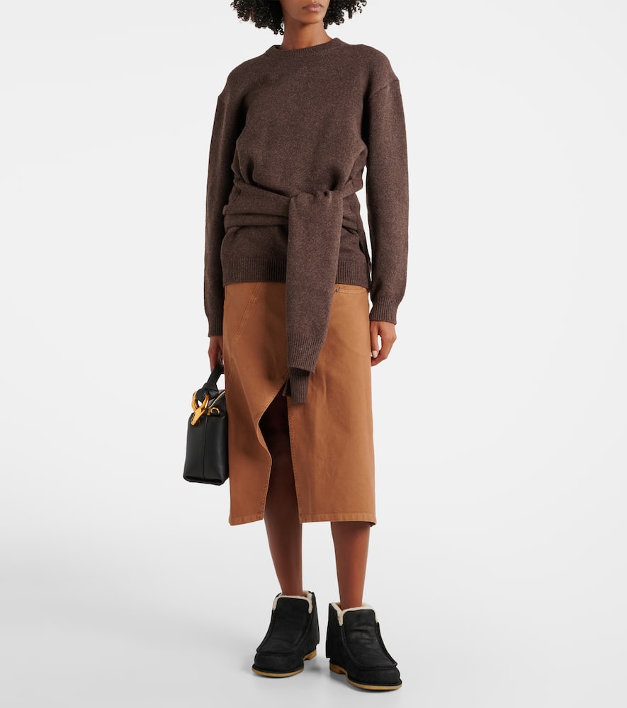 JW Anderson Shearling-lined leather ankle boots