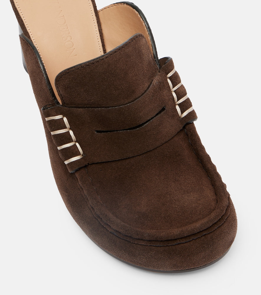 JW Anderson 75 suede mules - Brown Mid Heel Pumps