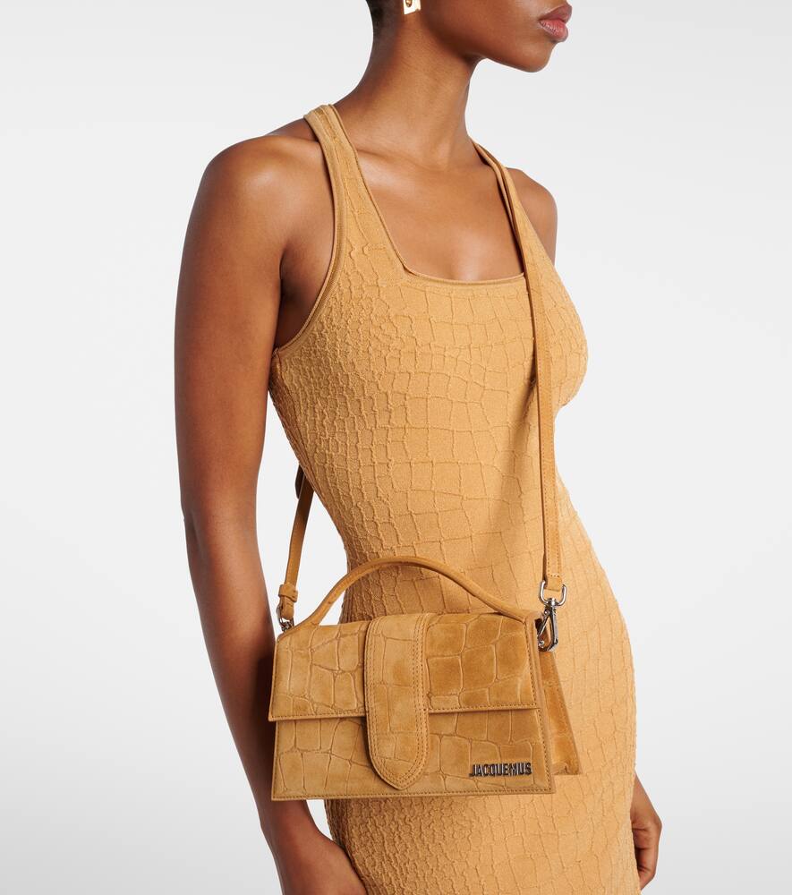 Jacquemus Bambino Large suede crossbody bag