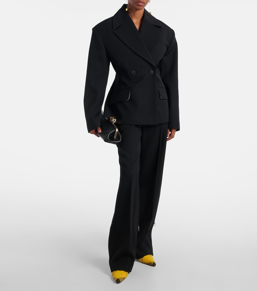 Jacquemus Cubisto Banane 35 leather slingback pumps