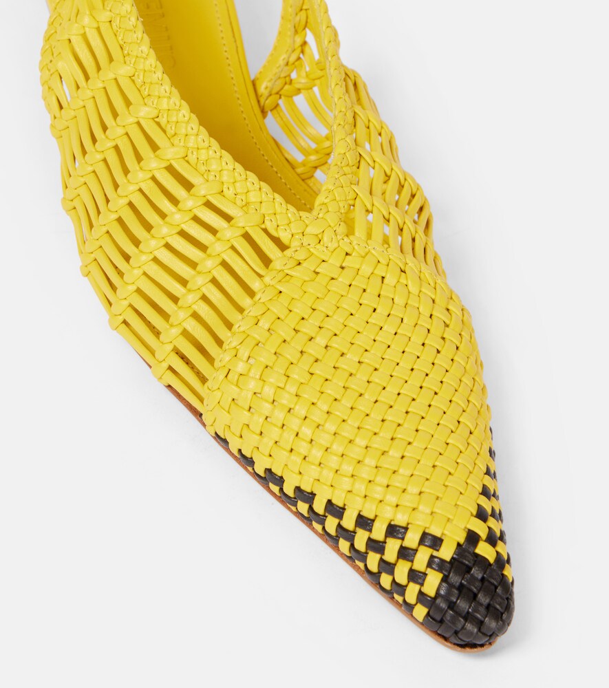 Jacquemus Cubisto Banane 35 leather slingback pumps